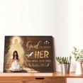 thumbnail image 5 of Inspirational Women's Canvas Wall Art - God is with Her She Will Not Fall, Empowerment for Women Positive Message Framed Canvas Art Decor, Gift for Daughter Wife, 5 of 8