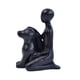 thumbnail image 4 of Figura decorativa de hombre con perro para estante, 10x6,5x13,3 cm, ideal para dueños de mascotas. Negro, 4 of 9