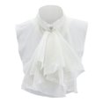 thumbnail image 1 of Blusa de gasa estilo retro con cuello falso y media camisa desmontable para cosplay Blanco L, 1 of 7