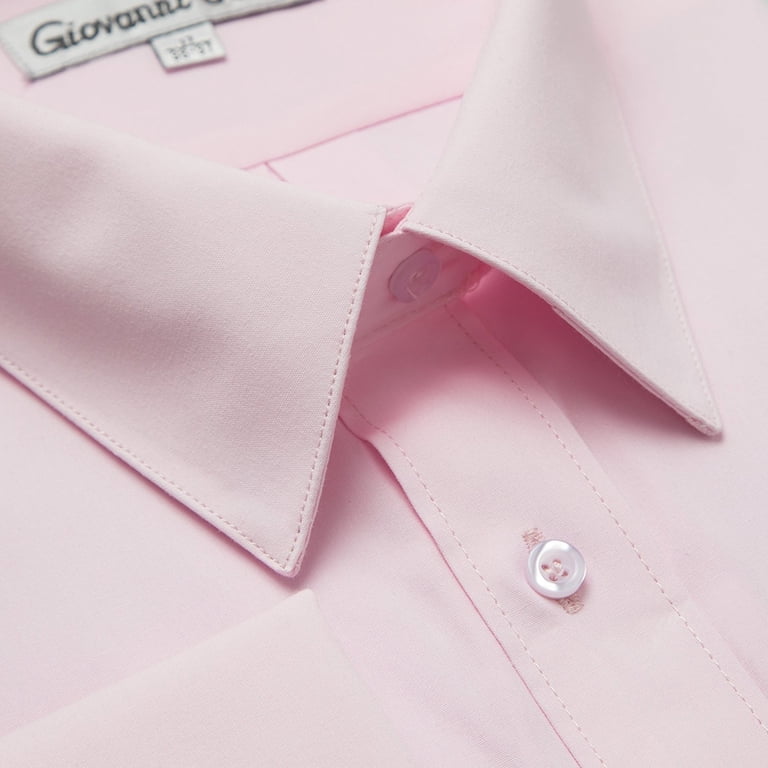 pink french cuff dress shirts Pink Steven Land Men's French Cuff Dress Shirt Regular-Fit 100% Cotton 18.5 34/35