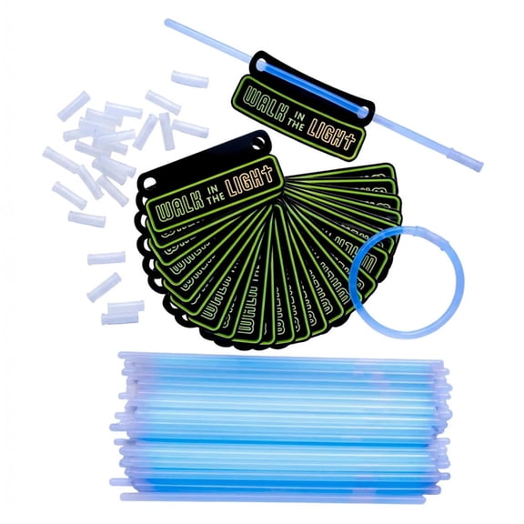 Jesus Is the Light VBS Glow Stick Bracelet Handouts for 24