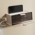 thumbnail image 1 of Wall Hanging Wireless WiFi Storage Box Wire Cable Power Storage Case for Home Office and Hotel  Creamy-white Medium A, 1 of 8