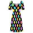 thumbnail image 4 of Neon - Bubbles BLK Sleeveless Dress Summer women's clothing long dress women long sleeve dresses women party dresses, 4 of 6
