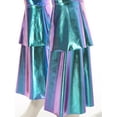thumbnail image 6 of Aislor Women 70s 80s Disco Dance Costume Metallic Shiny Sleeveless Jumpsuit for Halloween Party Blue L, 6 of 7
