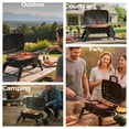 thumbnail image 4 of MASTER COOK Portable Gas Grill, 10,000 BTU Outdoor Tabletop BBQ Propane Grill with Foldable Legs for RV, Camping, 4 of 8