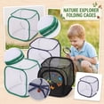thumbnail image 2 of Butterfly Habitat 12 Inch Collapsible Mesh Cage Green Trim for Caterpillar Rearing Outdoor Observation, 2 of 6