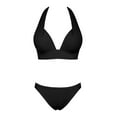 thumbnail image 5 of Hilor Women's Two Piece Swimsuits Sexy Triangle Bikini Set Halter Push Up Bathing Suits, 5 of 7