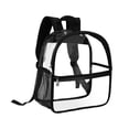 thumbnail image 3 of Mochila impermeable para portátil, bolso transparente, mochila pequeña de PVC transparente para Bolsillo delantero negro., 3 of 9