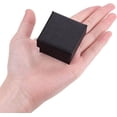 thumbnail image 4 of Paquete de 24 cajas para anillos de joyería, de cartón Kraft cuadrado, de 4,3 x 4,3 x 3 cm, para bodas, fiestas, San Valentín, festivales, regalos, color negro., 4 of 9