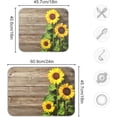 thumbnail image 4 of Coffee Mat Sunflower Wood Print Coffee Bar Accessories for Coffee Maker Coffee Machine Coffee Pot Espresso Machine Dish Rack Absorbent Dish Drying Mat Dishes Drainer Pad 16 x 18 Inch, 4 of 6