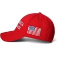 thumbnail image 3 of Maga Hat Trump 2024,Embroidered Make America Great Again Donald Trump Slogan Hat and American Flag Adjustable Baseball Cap, 3 of 5