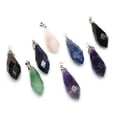 thumbnail image 6 of Natural Stone Pendant Crystal Quartz Bullet Head Faceted Drop Healing Necklace, 6 of 6