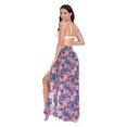 thumbnail image 3 of FORMRS Womens Long Sarong Beach Wrap Semi-Sheer Bikini Skirt Bathing Swimsuit Cover Up, Soft Pinks Flowers, 3 of 7