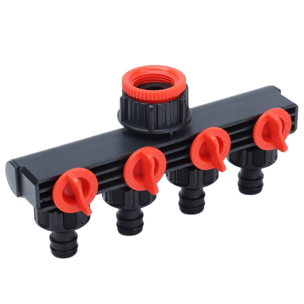 Accesorio de riego, conector de manguera de grifo de 4 vías, divisor de manguera, mayor durabilidad