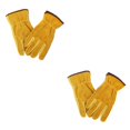 thumbnail image 1 of Greeniant 1 par de guantes de cuero de doble capa con orificio para colgar, guantes de soldadura elásticos resistentes al calor para acampar, Type1 NO1, 1 of 6