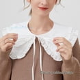 thumbnail image 3 of CAILDANL Fake Collar Detachable Blouse False Collar Half Shirts Collar Little Shawl Top Elegant for Women Girls, 3 of 7