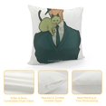thumbnail image 4 of Pillowcase Curious Like A Cat Funny Cat Lover Gift Kitten Owner Gag Pun Green Apple Pillow Cover Case, 4 of 5