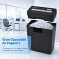 thumbnail image 3 of Trituradora de Papel SANGKEE, Corte Transversal, 6 Hojas, 10 L, P-2, para Hogar y Oficina, 3 of 7