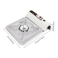 thumbnail image 4 of 3500W Portable Butane Camp Stove in Silver & White - 60 Flame Outdoor Cooker with Windshield for Camping & Picnics, 4 of 15