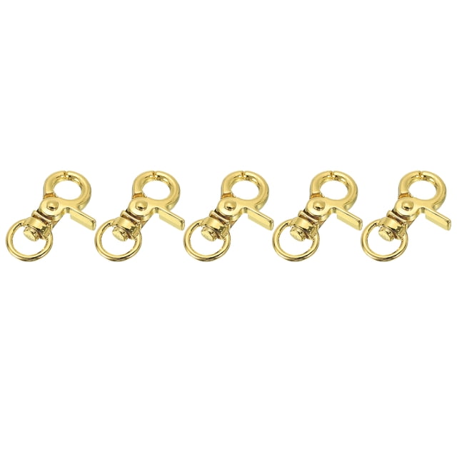 Uxcell 5 Pack Swivel Lanyard Snap Hook, Zinc Alloy Trigger Snap Hooks, Gold Tone