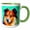 Green/White, variant on 3drose, Nice Rough Collie Dog Portrait on Green. Digital Art Gifts for Family, 11oz Magic Transforming Mug
