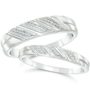 diamond wedding rings set 14cttw matching his hers bands 10k white gold - Wedding Ring Set His And Hers diamond wedding rings set 14cttw matching his hers bands 10k white gold - Wedding Ring Set His And Hers