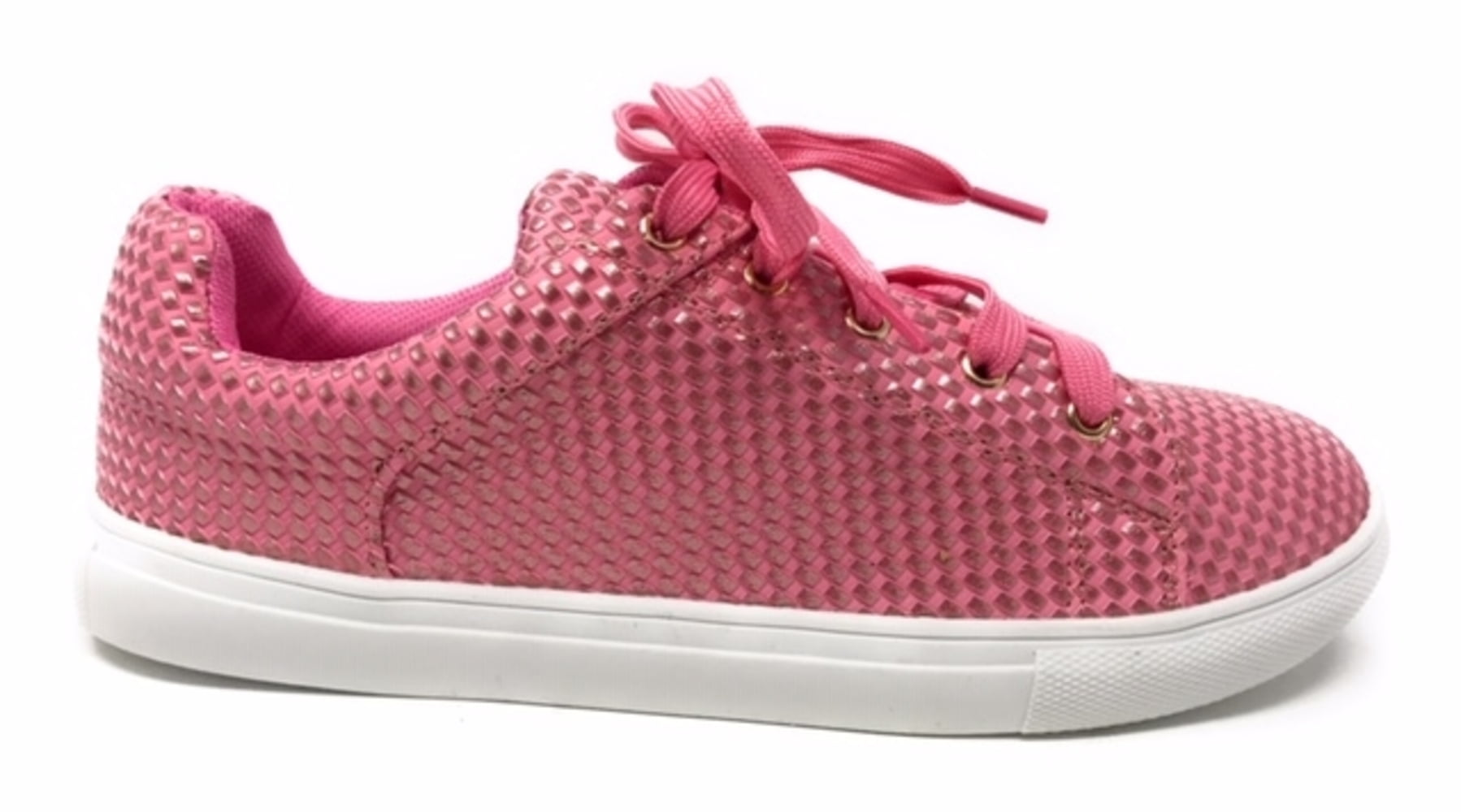 Forever Young Women's Textured Material Lace up Sneakers