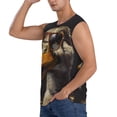 thumbnail image 3 of Lsque Modern Funny Duck Print Men's Cotton Blend Sleeveless Muscle Shirts (S-3XL)- Moisture Wicking, Odor Protection, UPF 30+,X-Large, 3 of 8