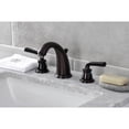 thumbnail image 2 of Kingston Brass KB985RXL Restoration Widespread Bathroom Faucet with Pop-Up Drain, Oil Rubbed Bronze, 2 of 8