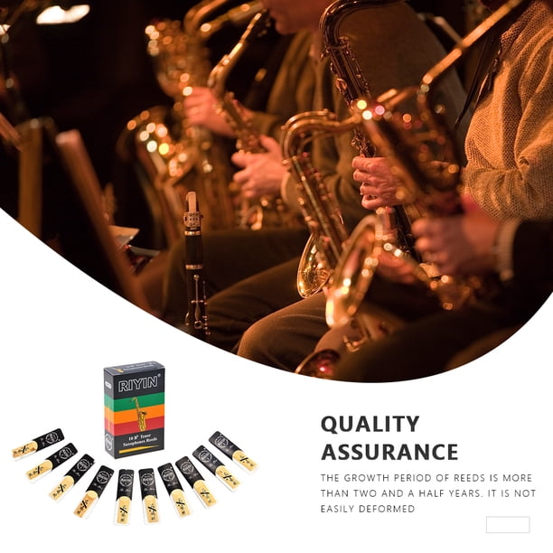 Cañas De Saxofón Alto Sax 10 Uds. Piezas de instrumentos de viento de madera accesorios Bb para saxofón Alto (dureza 3,0)