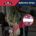 thumbnail image 6 of SupreGear Crutch Bag, Large Capacity, Waterproof, Reflective Strip, Oxford Fabric, Purple Floral, 6 of 8