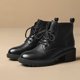 thumbnail image 3 of Botas de piel auténtica de marta 2022 para mujer, botines con plataforma y forro de tobillo para mujer, zapatos casuales para mujer, 3 of 5