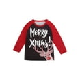 thumbnail image 2 of Yuemengxuan Popular Matching Family Christmas Pajamas, Letter Deer Tops + Plaid Pants, 2 of 9