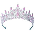thumbnail image 2 of Tocados de princesa, diadema para niña de las flores, corona nupcial para accesorios de fotografía, escenario Rosa, 2 of 9