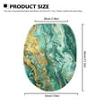 thumbnail image 6 of SEANATIVE Green Gold Marble Toilet Lid Cover Set Wear-Resistant Flannel Fabric Toilet Cover Reusable Toilet Seat Cover Protector Toilet Tank Dust Cover Bathroom Decorative Accessories, 6 of 6