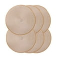 thumbnail image 1 of Juego 6 Manteles Individuales Redondos 15" Beige Natural Trenzado | Lavables, Resistentes al Calor, 1 of 8