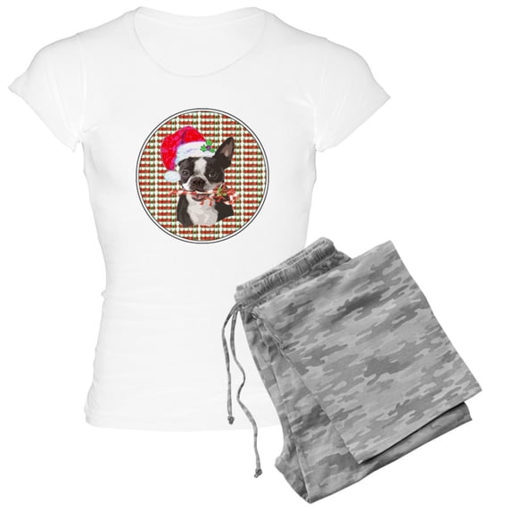 CafePress - Boston Terrier Christmas Ci - Women's Light Pajamas