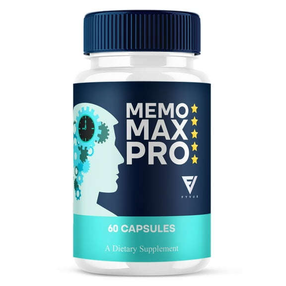 Memo Max Pro Premium Memory Supplement Capsules, MemoMax (60 Capsules)