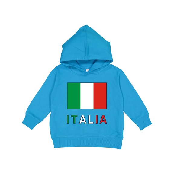 Inktastic Italy Flag & Italia Black Border Toddler Hoodie