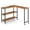 Brown, variant on Furnibear Large 360 Degree Rotating Sofa Side Table with Lockable Wheels and Two Tier Storage Shelf for Living Room Office and Entryway, Rustic Brown