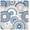 Grey/Blue, variant on SAFAVIEH Cabana Brynn Floral Indoor/Outdoor Area Rug, Grey/Ivory, 5'3" x 5'3" Round