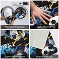 thumbnail image 4 of Xecao Football print Flannel Mat: Non-slip, 16x24in. Ideal for kitchen, bedroom, bath & living room., 4 of 9