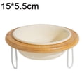 thumbnail image 2 of Cuenco de cerámica para gatos, base alta, cuenco para perros, protección de la columna cervical, altura ajustable, 2 of 5