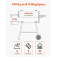 thumbnail image 4 of Wood Pellet Grill Smoker 8 in 1 BBQ Grill with Digital Controller Meat Probe 456 Sq In Cooking Area 500F Max Temperature Black, 4 of 8