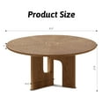 thumbnail image 2 of MDAQMD 31"Round Coffee Table ,Ash Wood Veneer with Stainless Steel Shims,Minimalist Center Table,Mid Century Walnut Coffee Table for Living Room, 2 of 8