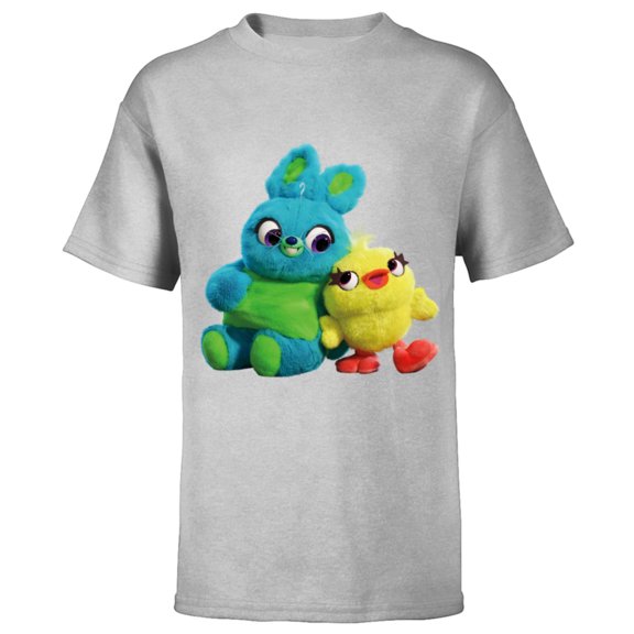 Disney Pixar Toy Story 4 Ducky and Bunny Plush Pals T-Shirt - Short Sleeve T-Shirt for Kids - Customized-Athletic Heather