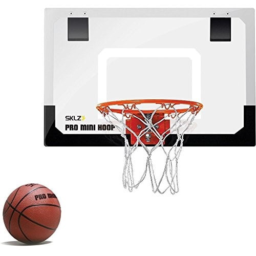 sklz pro mini basketball hoop with ball, standard (18 x 12 inches