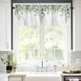 thumbnail image 5 of Winter Green Leaf Valances for Windows Christmas Fruit Plant Cotton Xmas Rod Pocket Curtain Valance Window Treatment Short Curtains for Kitchen Living Room, 54"x18", 5 of 5
