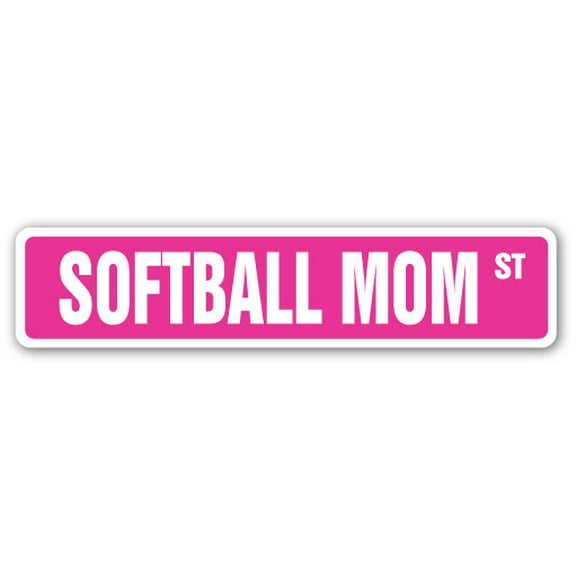 SOFTBALL MOM Street Sign bat mitt glove baseball coach | Indoor/Outdoor |  36" Wide