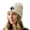 Beige, variant on Knit Beanie with Devil Ghost Embroidery, White Cuffed Winter Skull Cap for Hall-oween Unisex Hats,Size Free Size